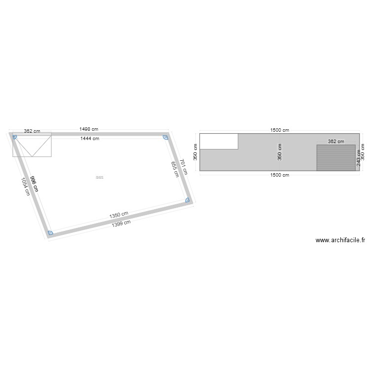 TERRAIN 2. Plan de 1 pièce et 111 m2