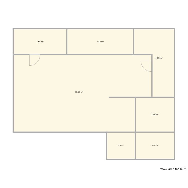 Garage. Plan de 7 pièces et 102 m2