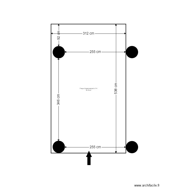 ED. LES MASSANELLES, BLOC C, PL -1, PK 4. LA CORTINADA, ORDINO. Plan de 1 pièce et 17 m2