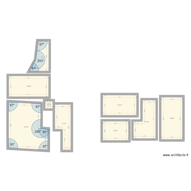 Lorenzo. Plan de 9 pièces et 110 m2