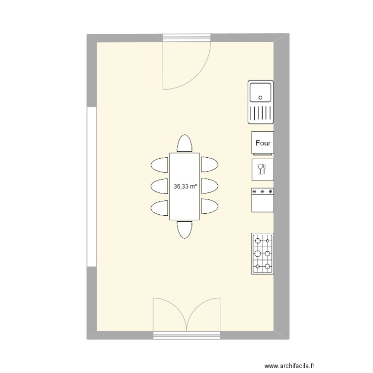 PLAN KEYLIAN. Plan de 1 pièce et 36 m2