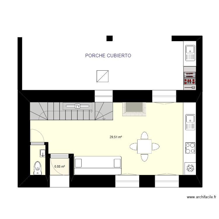 PLANTA BAJA APTO. A  ASEO. (IZQUIERDA) . Plan de 0 pièce et 0 m2