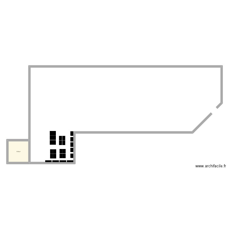 mag. Plan de 1 pièce et 8 m2