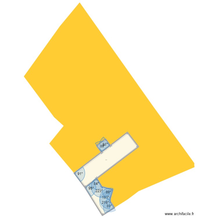 PLAN salle paroissiale avec metrage. Plan de 3 pièces et 280 m2