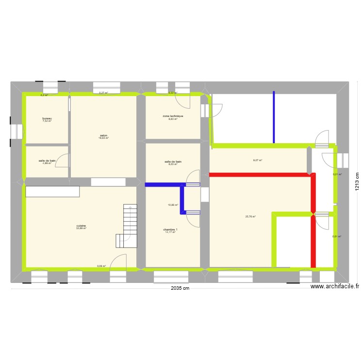 appartement 2. Plan de 16 pièces et 157 m2