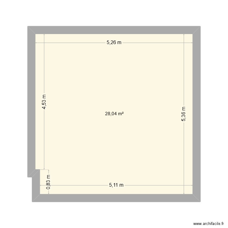 STUDIO SOPHIE SAUVEGARDE. Plan de 1 pièce et 28 m2