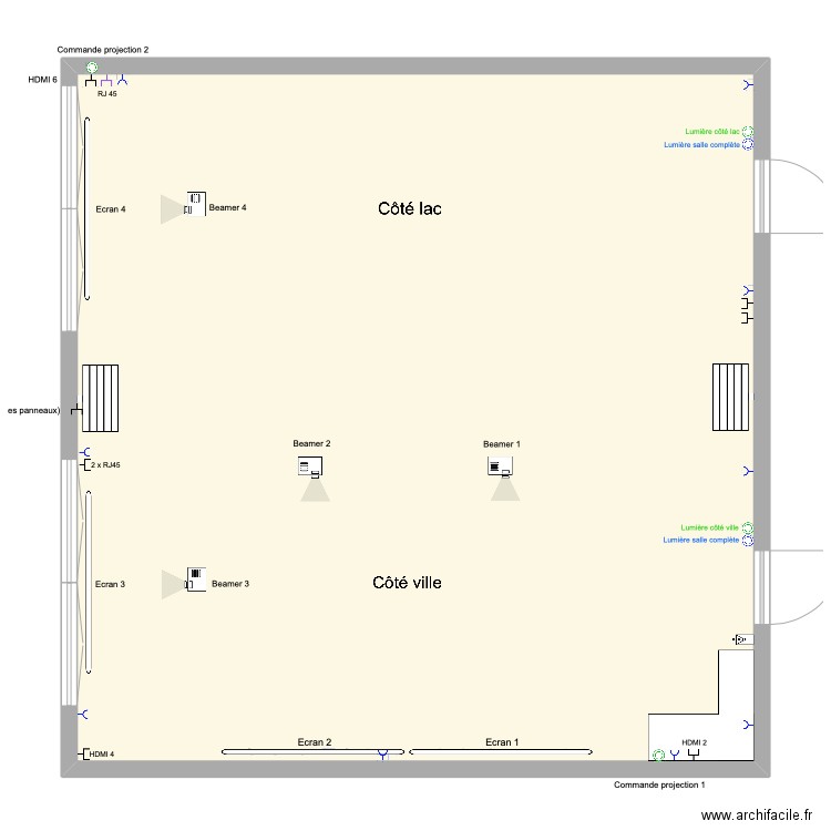 Salle oxygène. Plan de 1 pièce et 123 m2