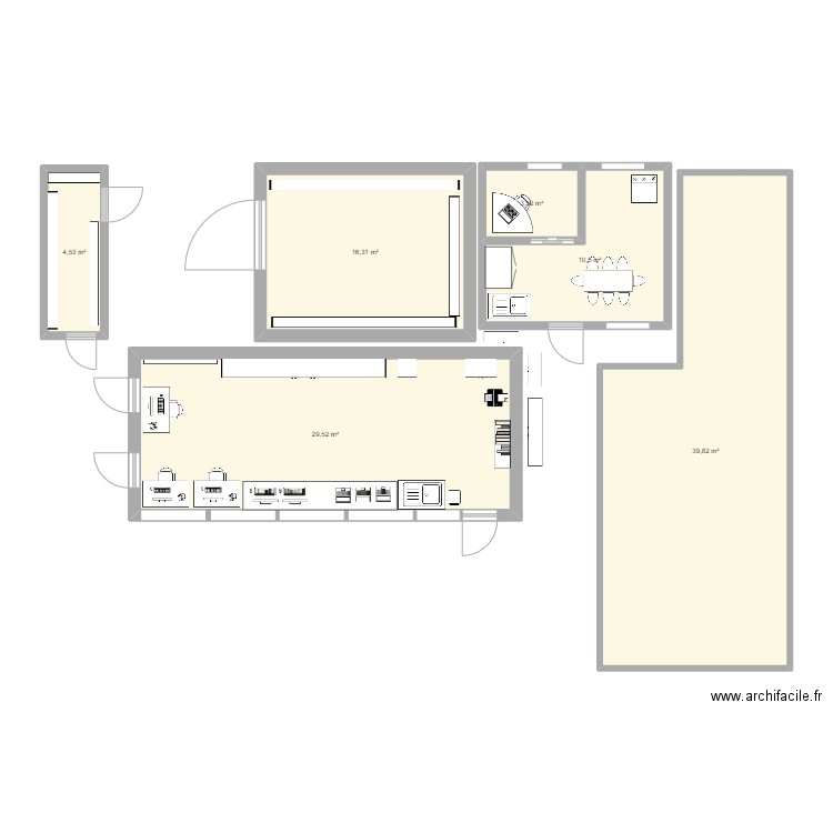 contimix. Plan de 6 pièces et 104 m2