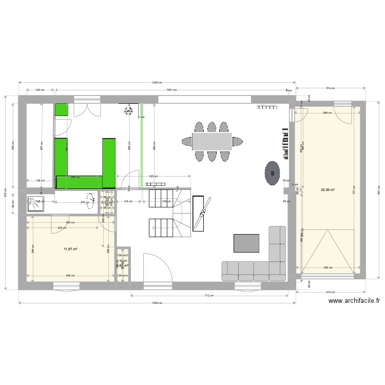 P 1. Plan de 0 pièce et 0 m2