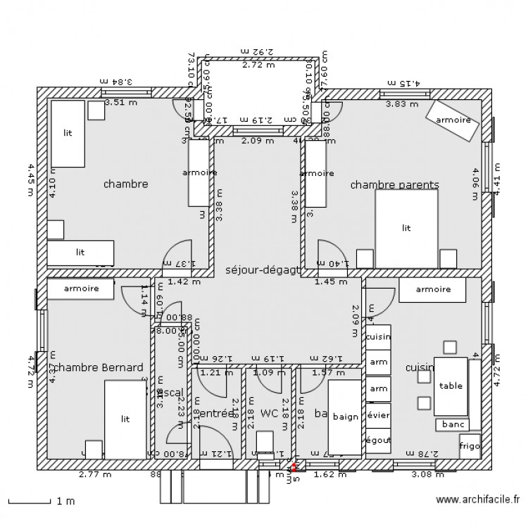 Maison à Crête-Blanche. Plan de 0 pièce et 0 m2