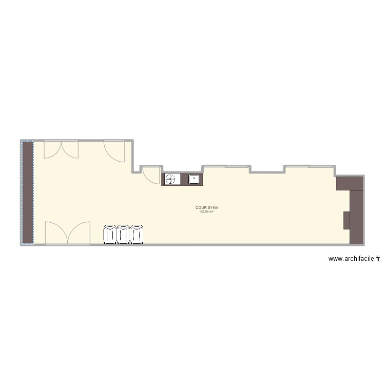 COUR SYNA MARCEAU - AMENAGEMENT. Plan de 0 pièce et 0 m2