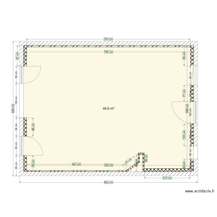 Lot 4 RDC murs extérieurs only. Plan de 0 pièce et 0 m2