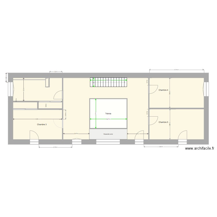 Etage CHAUFFOUR vierge. Plan de 0 pièce et 0 m2