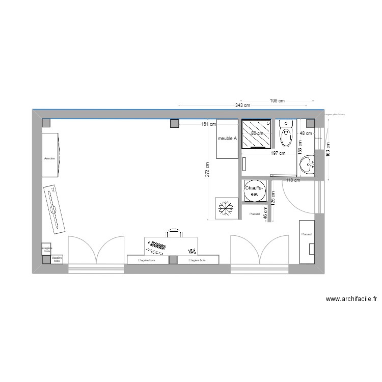 MAS Cuisine 1. Plan de 1 pièce et 29 m2