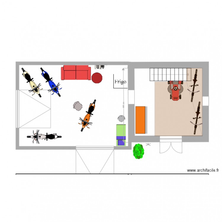 garage 2. Plan de 0 pièce et 0 m2