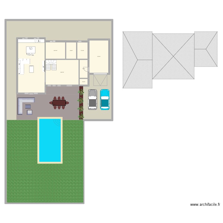 maison etiv. Plan de 9 pièces et 650 m2