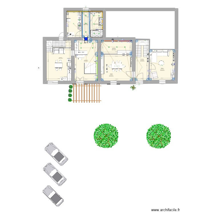 REZ de chaussée PMR. Plan de 8 pièces et 141 m2