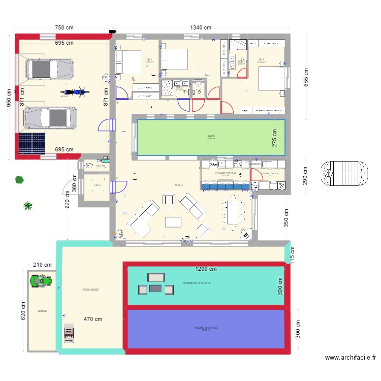 5P SERREDEF modif2. Plan de 0 pièce et 0 m2