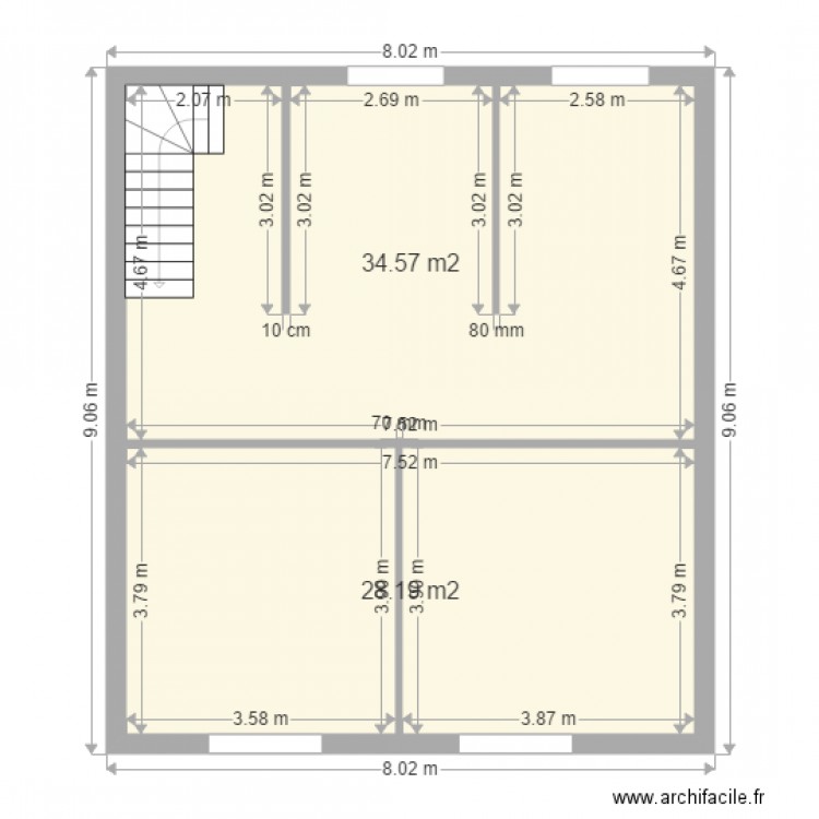 1etage  boulangerie. Plan de 0 pièce et 0 m2