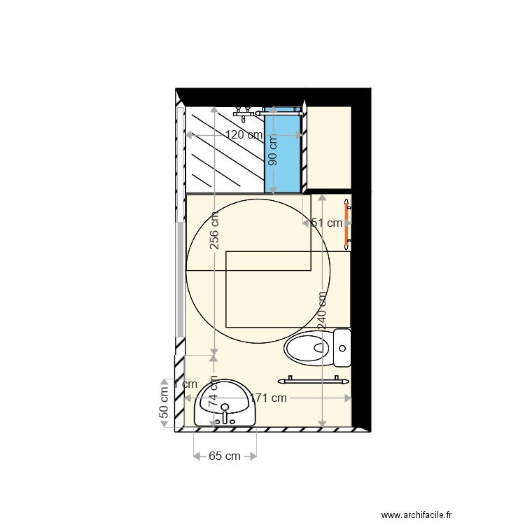 PLAN SDB. Plan de 0 pièce et 0 m2