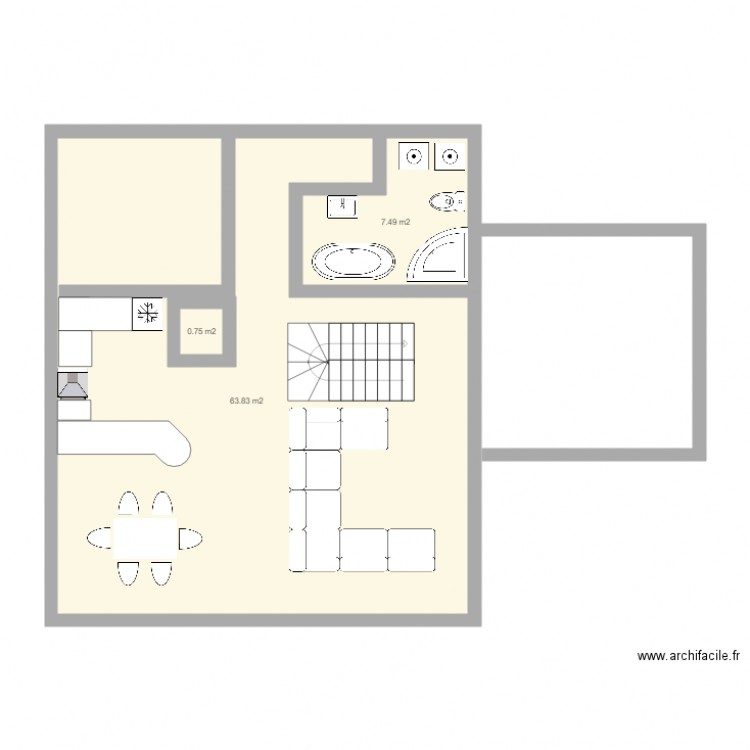 maison. Plan de 0 pièce et 0 m2