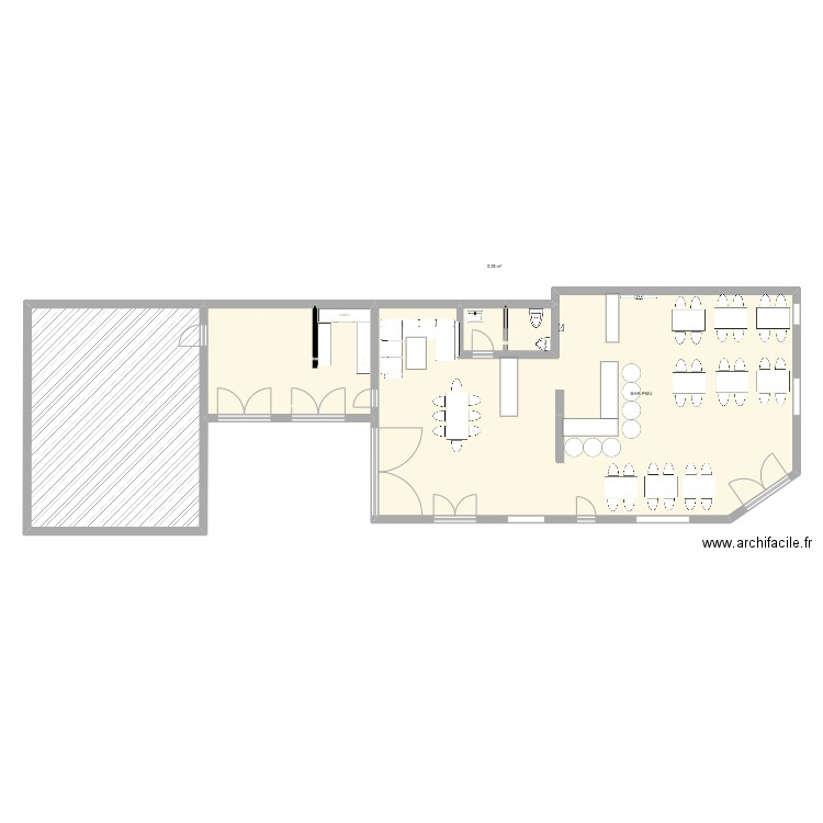 MASSACRET -2. Plan de 4 pièces et 199 m2