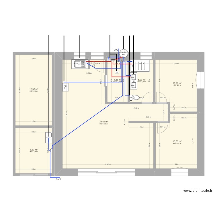 Billère Plomberie. Plan de 0 pièce et 0 m2