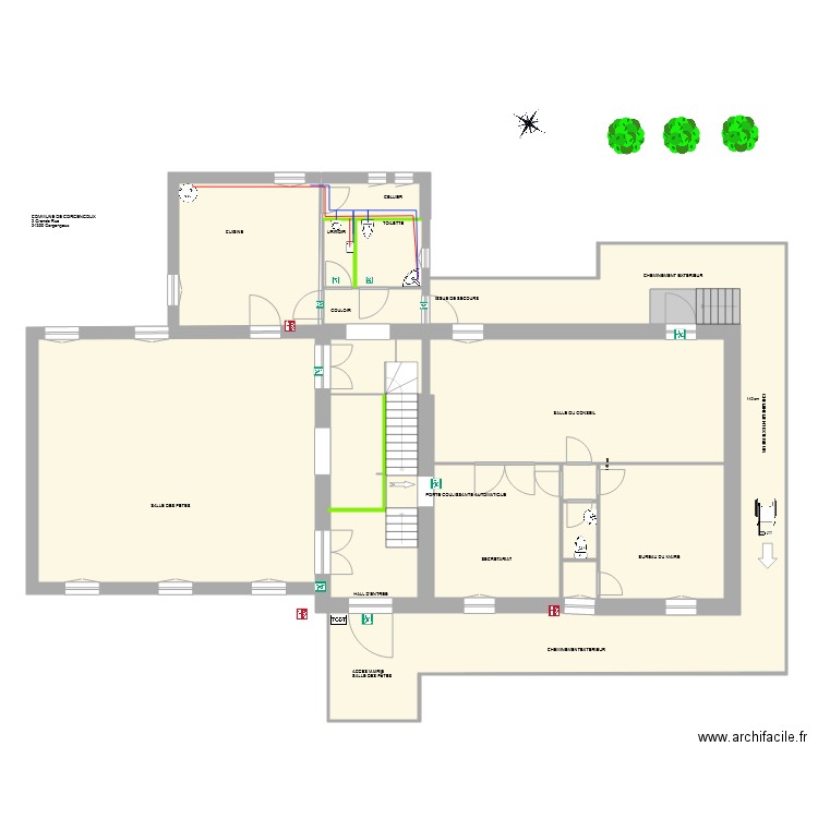 ERP MAIRIE  SALLE DES FETES mars 2019. Plan de 0 pièce et 0 m2