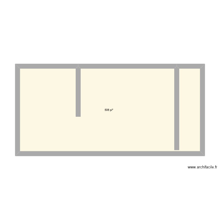 2730 V.1. Plan de 1 pièce et 47 m2