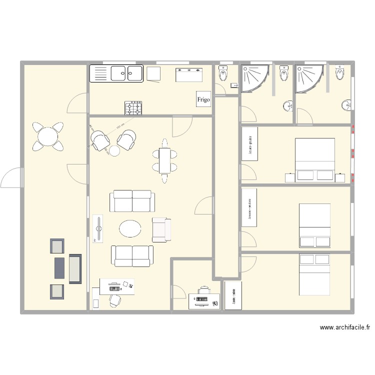 Casmarek 1. Plan de 11 pièces et 157 m2