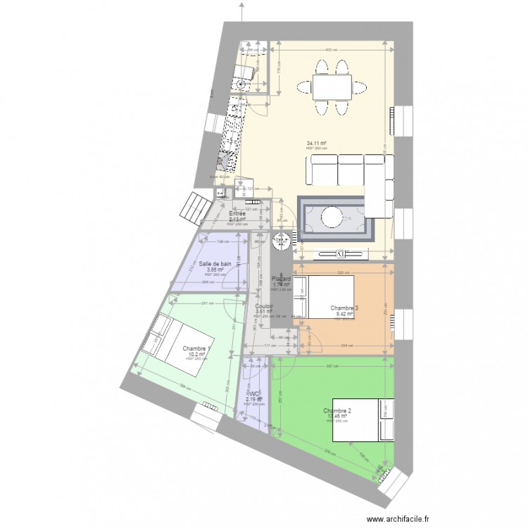 Hennebont 1er projet V2 élec. Plan de 0 pièce et 0 m2