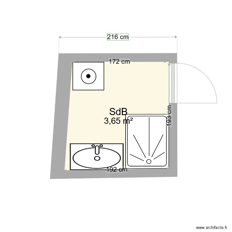 SdB Touquet Cinq. Plan de 0 pièce et 0 m2