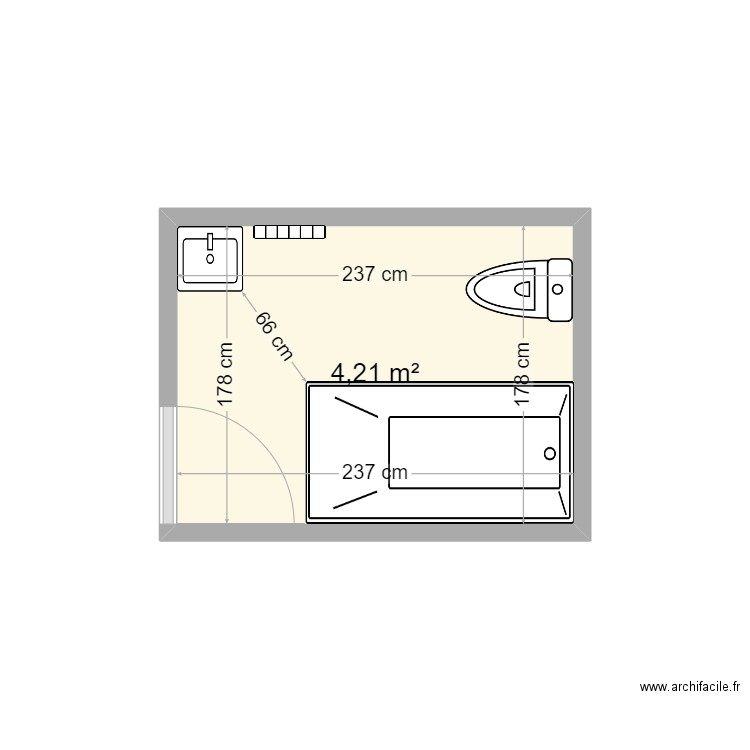 sdb amis. Plan de 0 pièce et 0 m2