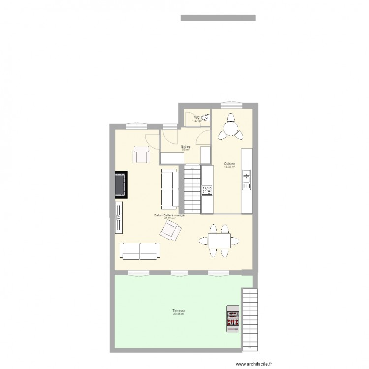 RDC V1. Plan de 0 pièce et 0 m2