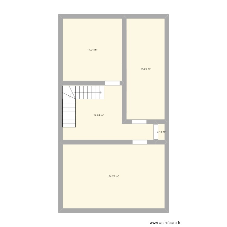 Lobet appartement 2 2em. Plan de 5 pièces et 68 m2