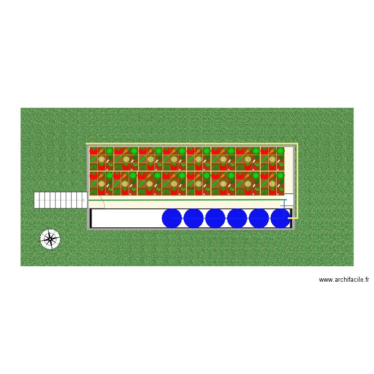 Walipini. Plan de 0 pièce et 0 m2