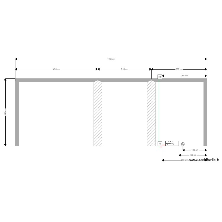 terrasse. Plan de 0 pièce et 0 m2