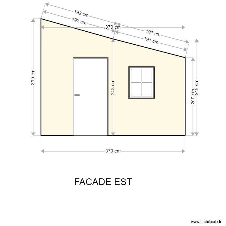 Garage façade est. Plan de 0 pièce et 0 m2