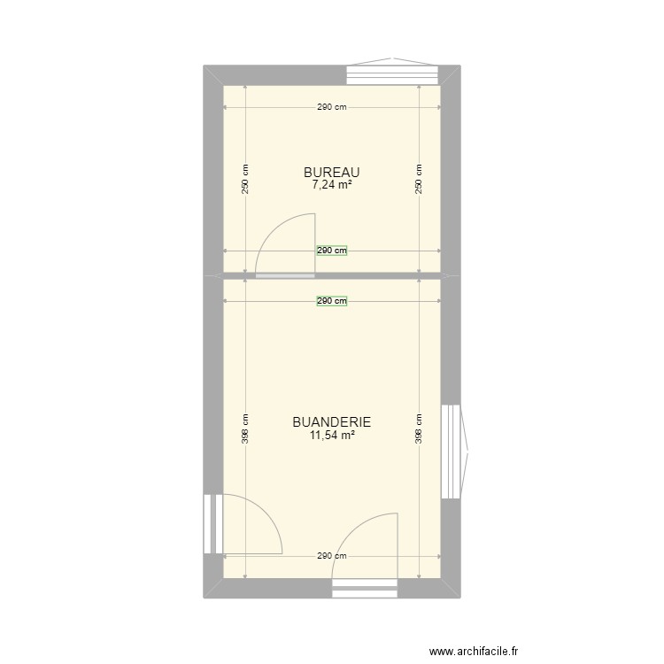 Buanderie. Plan de 0 pièce et 0 m2