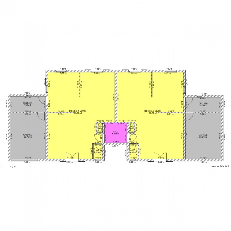 Plan Arcangues Maisons Jumellées. Plan de 0 pièce et 0 m2