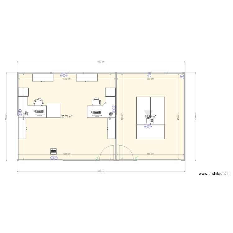 plan bur2. Plan de 0 pièce et 0 m2