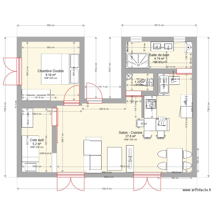 T3 Brides V3. Plan de 0 pièce et 0 m2