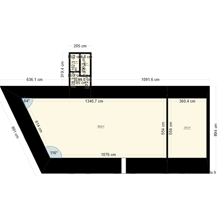 Spsb - Local SPSB actuel (1). Plan de 20 pièces et 368 m2