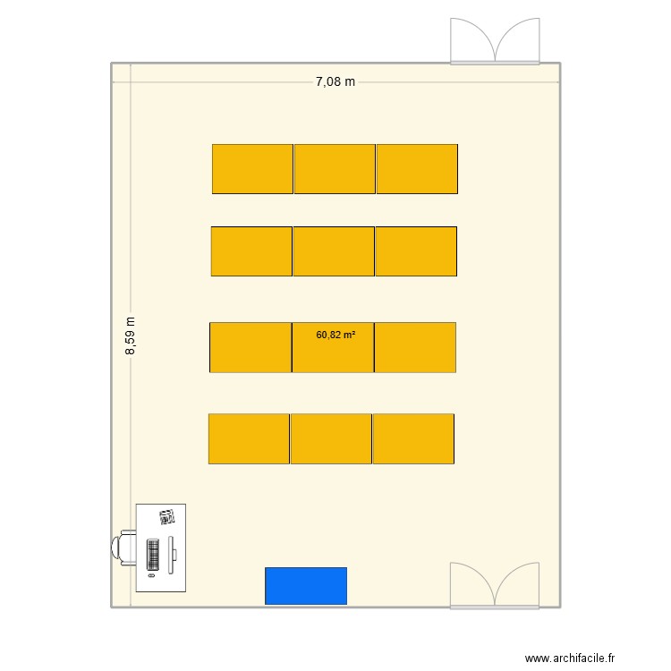 Plan Montage Portugal. Plan de 1 pièce et 61 m2