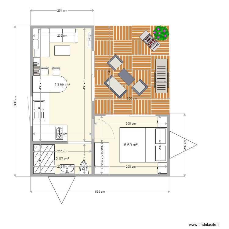 Tiny house. Plan de 0 pièce et 0 m2