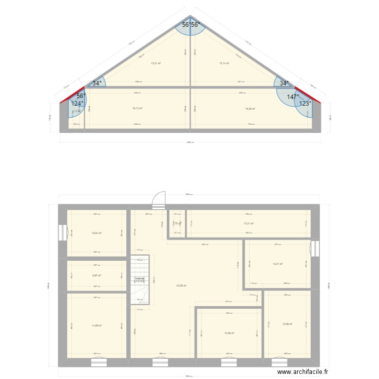 Vircondelet Bonnétage. Plan de 0 pièce et 0 m2