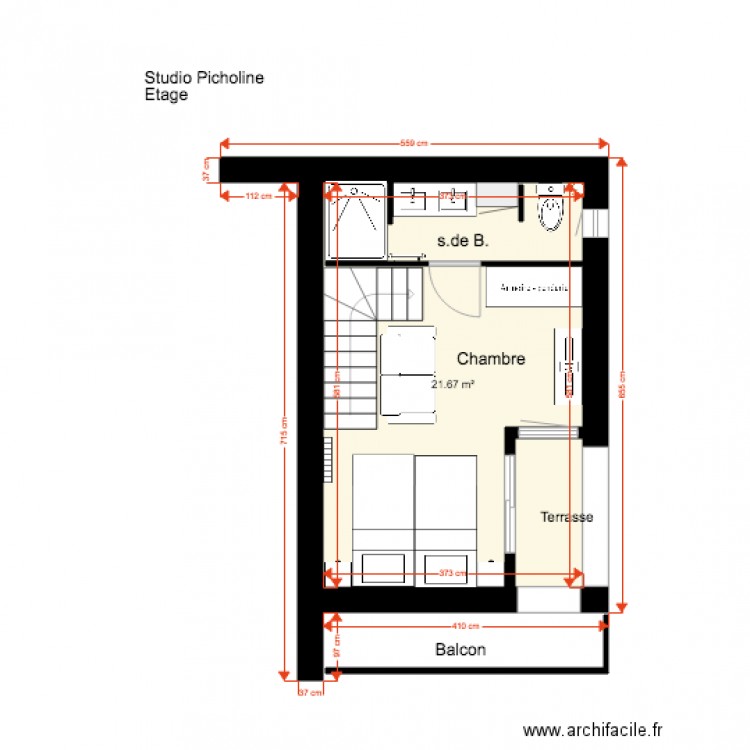 Studio Picholine Etage 2. Plan de 0 pièce et 0 m2