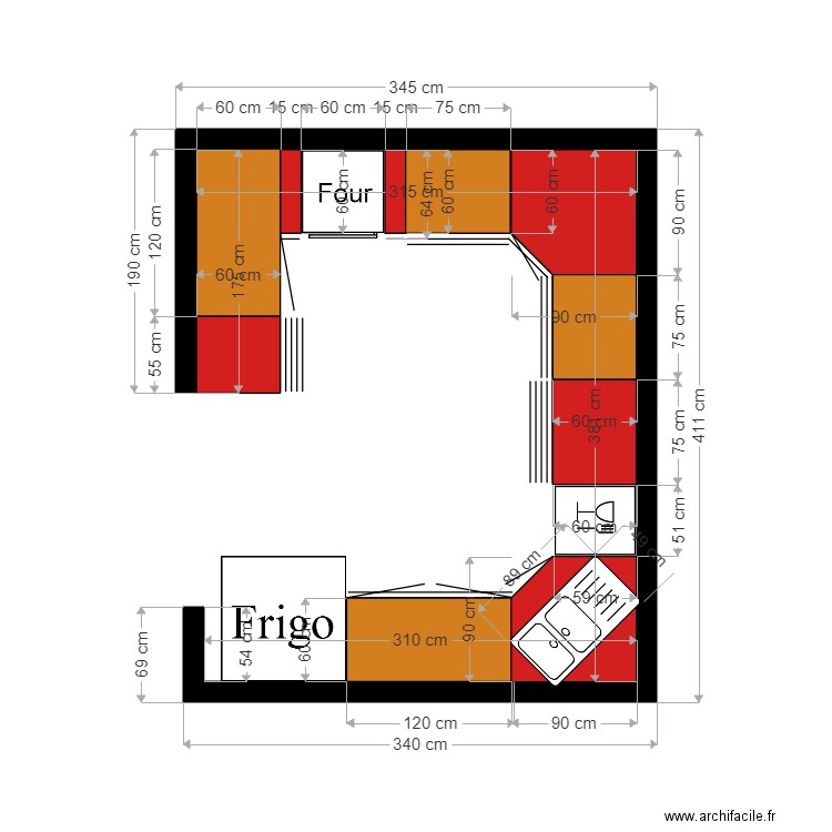 PLAN CUISINE EN TUNISIE. Plan de 0 pièce et 0 m2