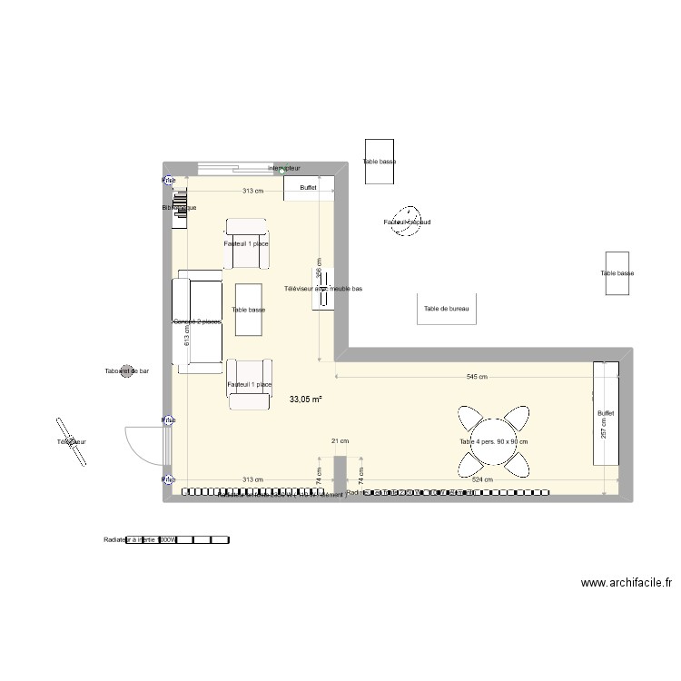 Rungis salle à manger salon. Plan de 0 pièce et 0 m2