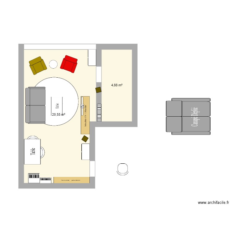 Plan appart Math Config 3bis. Plan de 0 pièce et 0 m2